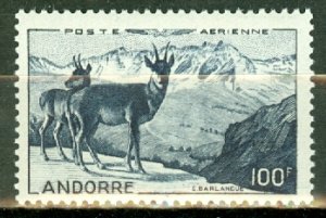 GI: Andorra (French) C1 MNH CV $87.50