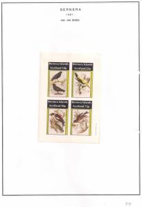 SCOTLAND - BERNERA - 1981 - Birds (3) - 4v Imperf Sheet - MLH