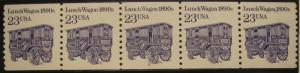 Scott 2464, 23 cent Lunch Wagon, PNC5 #2, dry gum, overall tag, MNH Coil Beauty