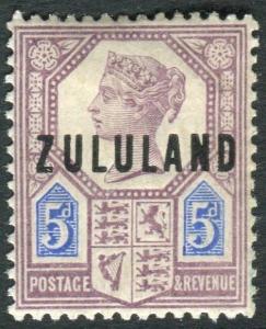 ZULULAND-1893 5d Dull Purple & Blue.  A lightly mounted mint example Sg 7