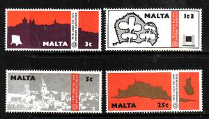 Malta-Sc#497-500-unused NH set-Architectural Heritage Year-1975-