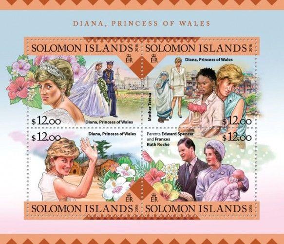 Solomon Islands Princess Diana Lady D Royalty Great Britain MNH stamp set