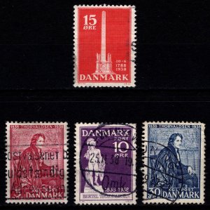 Denmark 1938 Abolition of Villeinage & Return of Thorvaldsen, Sets [Used]