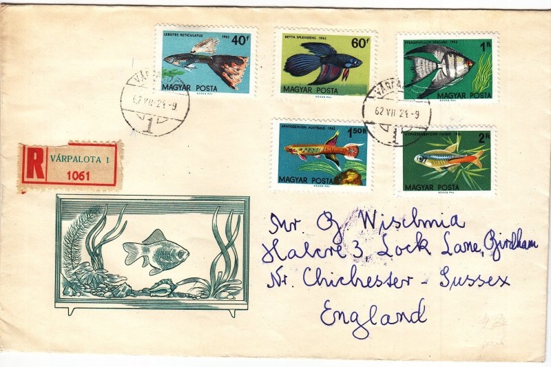 1962, Hungary to Sussex, England, Tropical Fish (S18895)