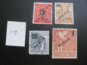 BERLIN 1949 USED SIGNED SCHLEGEL SC 9N64-67 SET  XF $27+ (117)