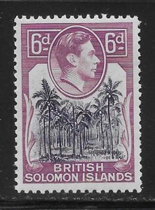 Solomon Islands 74 6d Coconut Plantation single MNH