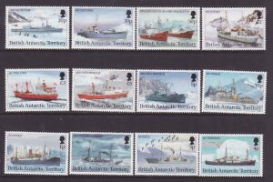 British Antarctic Territory-Sc#202-13- id4-unused NH set-Ships-1993-