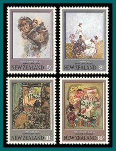 New Zealand 1973 Hodgkins Paintings, mint #521-524,SG1027-SG1030