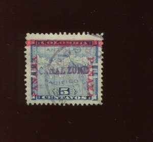 Canal Zone 2 Used Stamp  with APS Cert  (Stock CZ2 APEX A1) ***JUMBO GEM***