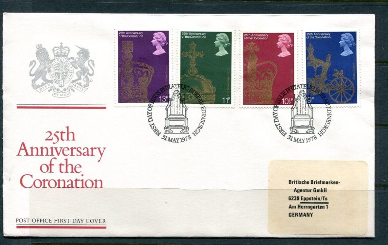 Great Britain 1978 First Day Cover  25th Anniv. of Coronation Special Cancel