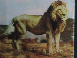 ​UMM-AL-QIWAIN 3D AIRMAIL STAMP WILD ANIMAL-LION- MNH- SPECIAL STAMP VERY FINE