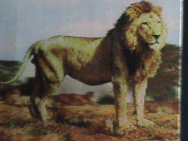 ​UMM-AL-QIWAIN 3D AIRMAIL STAMP WILD ANIMAL-LION- MNH- SPECIAL STAMP VERY FINE