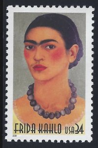 2001 Frida Kahlo Single 34c Postage Stamp, Sc# 3509, MNH, OG