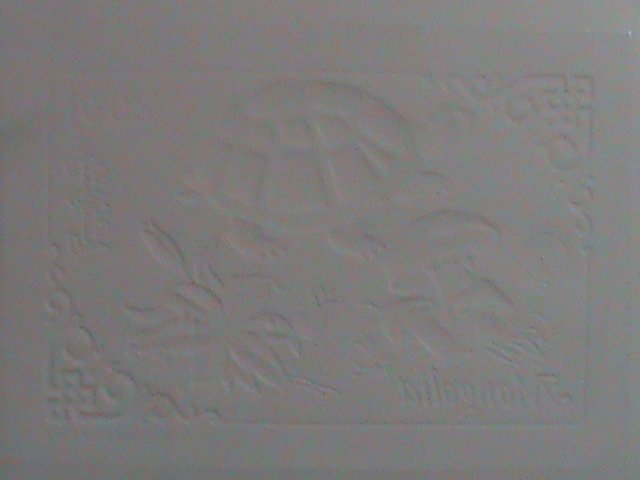 ​MONGOLIA-1993-SPECIMEN-SILVER REPLICA-THE LOVELY TURTLE IMPERF MNH S/S- SHEET