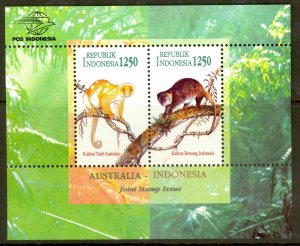 INDONESIA 1996 CUSCUS Joint Issue Souvenir Sheet Sc 1642 MNH