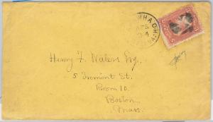 UNITED  STATES - POSTAL HISTORY: 3 cnts PINK with GRILL on COVER from KANAWHA