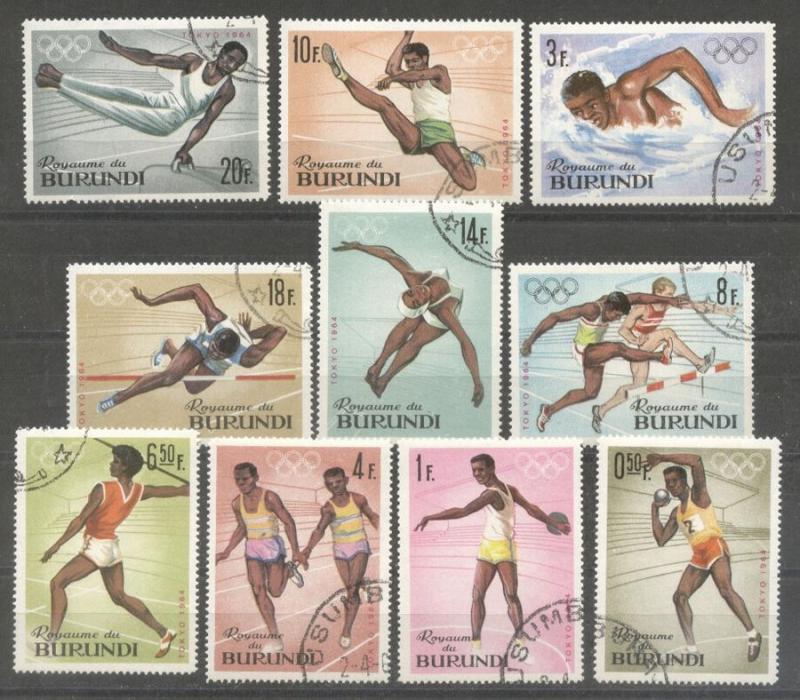 Burundi 1964 Sport, Olympics, used AG.032