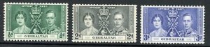 Gibraltar SG118/20 1937 Coronation M/M Cat 5.75 (8)