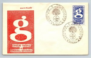 Brazil 1956 FDC - National Council of Geography & Statistics - F13256