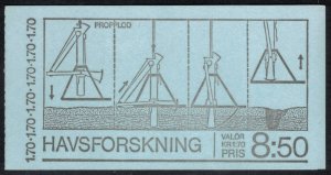 SWEDEN 1979 Sea Research Complete Booklet; Scott 1303a; MNH