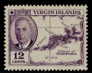 BRITISH VIRGIN ISLANDS GVI SG142, 12c dull violet, M MINT. 