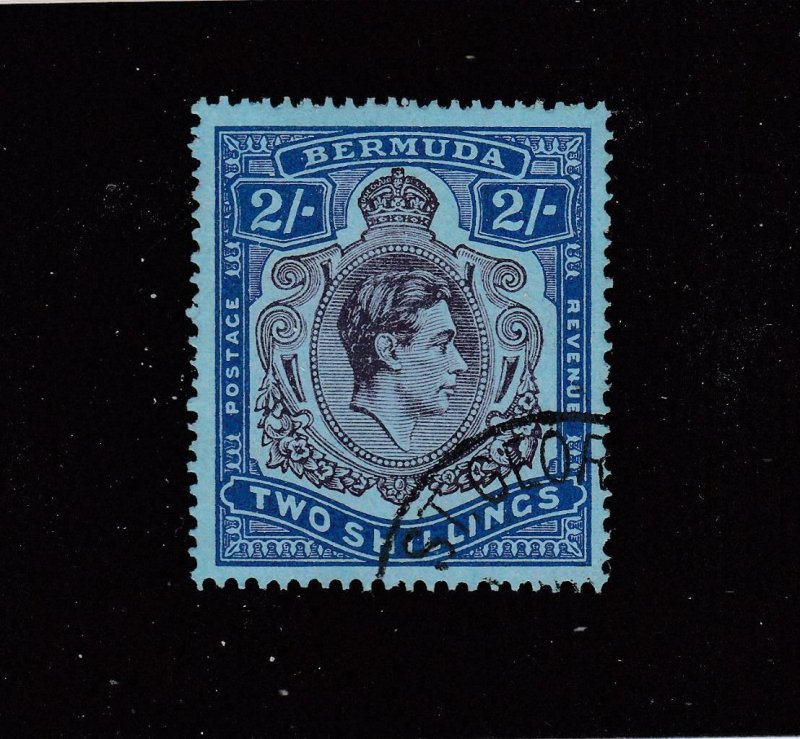 BERMUDA SG #116b VF-2/- KGV1 BROKEN LEAF VARIETY KEY ISSUE CV $115 or £90+