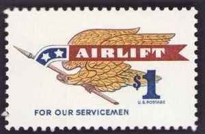 Scott 1341 Airlift  $1 Stamp  MNH 1968