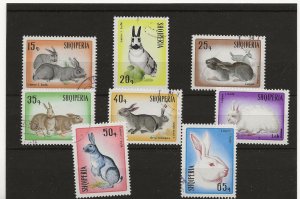 Albania 1967 Rabbit Breeding set of 8 sg.1153-60 used