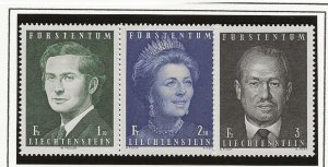 Liechtenstein 1970-74 Royal Portraits set of 3 sg.526-7 MNH