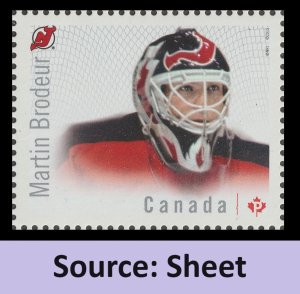 Canada 2866f NHL Great Canadian Goalies Martin Brodeur P single MNH 2015