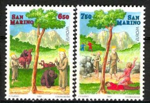 San Marino 1997: Sc. # 1387-1388; **/MNH Cpl. Set