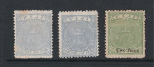 Fiji x 3 mint old ones