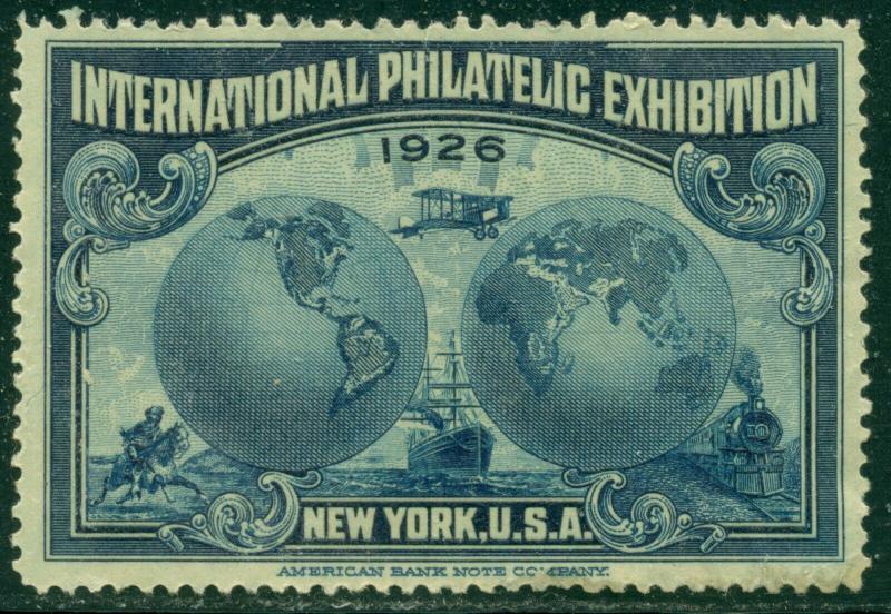 1926 INTERNATIONAL PHILATELIC EXHIBITION NY, NO GUM, GREAT PRICE!