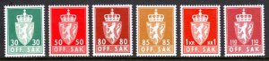 Norway - Scott #O83//O93 - MNH - Short set - SCV $8.45