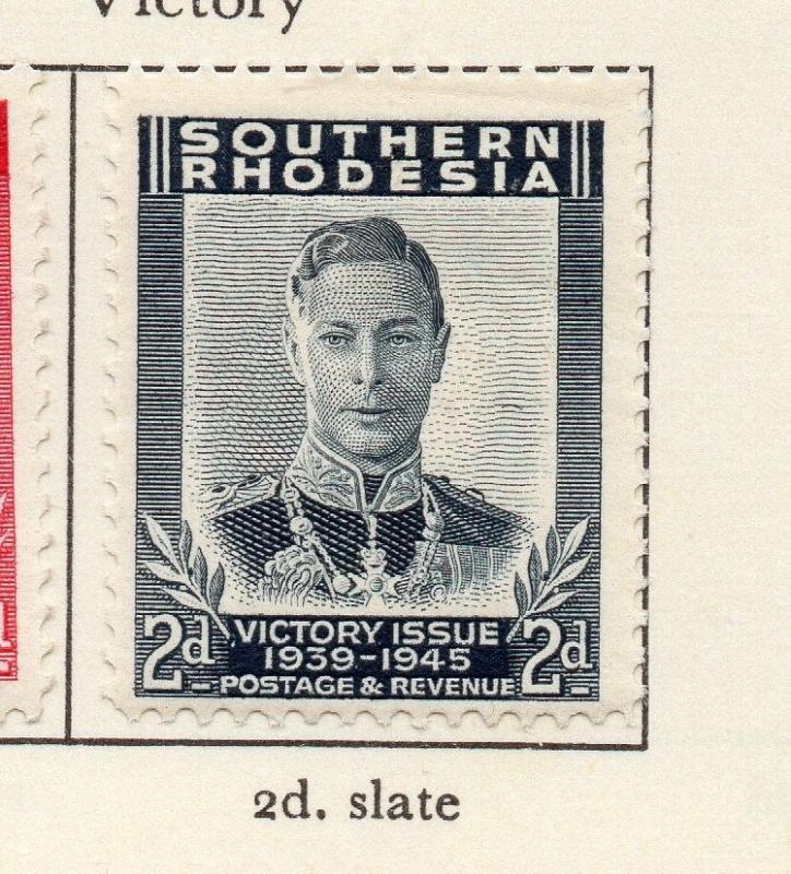 Southern Rhodesia 1947 Early Issue Fine Mint Hinged 2d. 217409