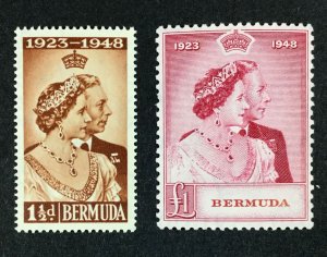 MOMEN: BERMUDA SC #125-126 1948 MINT OG NH £45+ LOT #68354*