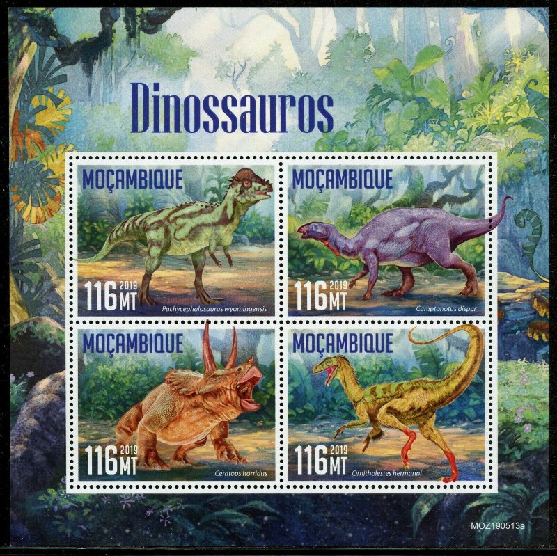 MOZAMBIQUE 2019  DINOSAURS  SHEET MINT NEVER HINGED