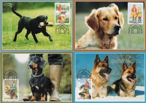 168-171 Sweden maxicards Scott 2408 Dogs with jobs Labrador retriever shepherd