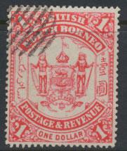 North Borneo  SG 47 Used   Scarlet  please see scans & details