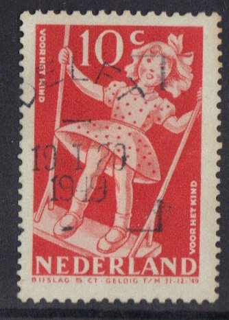 Netherlands #B192  used  1948   child welfare 10c