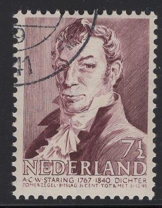 Netherlands  #B138  1941  cancelled   Cultural welfare 7 1/2c Staring