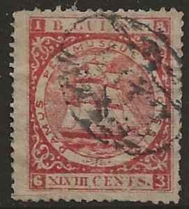 British Guiana 69 1866  63 cents fine used