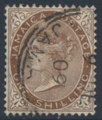 Jamaica SG 53a Used    see details  SC # 53a Deep Brown