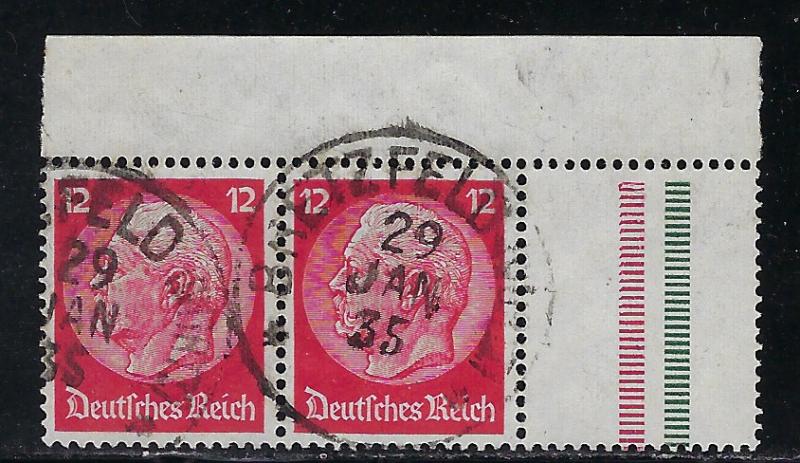 Germany Scott # 422 (2), label, used, se-tenant