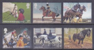 GB Great Britain Sc 3260-65 SG 3564-69 MNH 2014 Working Horses Full Set of 6