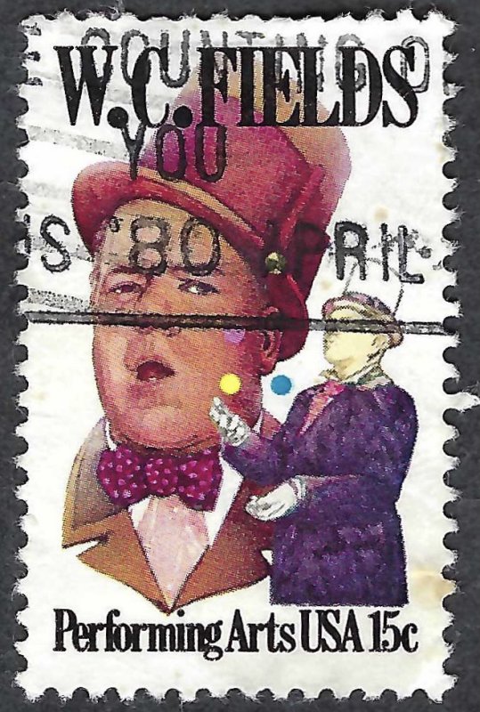 United States #1803 15¢ W.C. Fields (1980). Used.