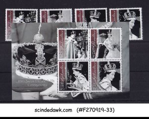 GIBRALTAR - 2003 50th ANNIV. OF QEII CORONATION SET OF 4-STAMPS & 1-M/S MNH