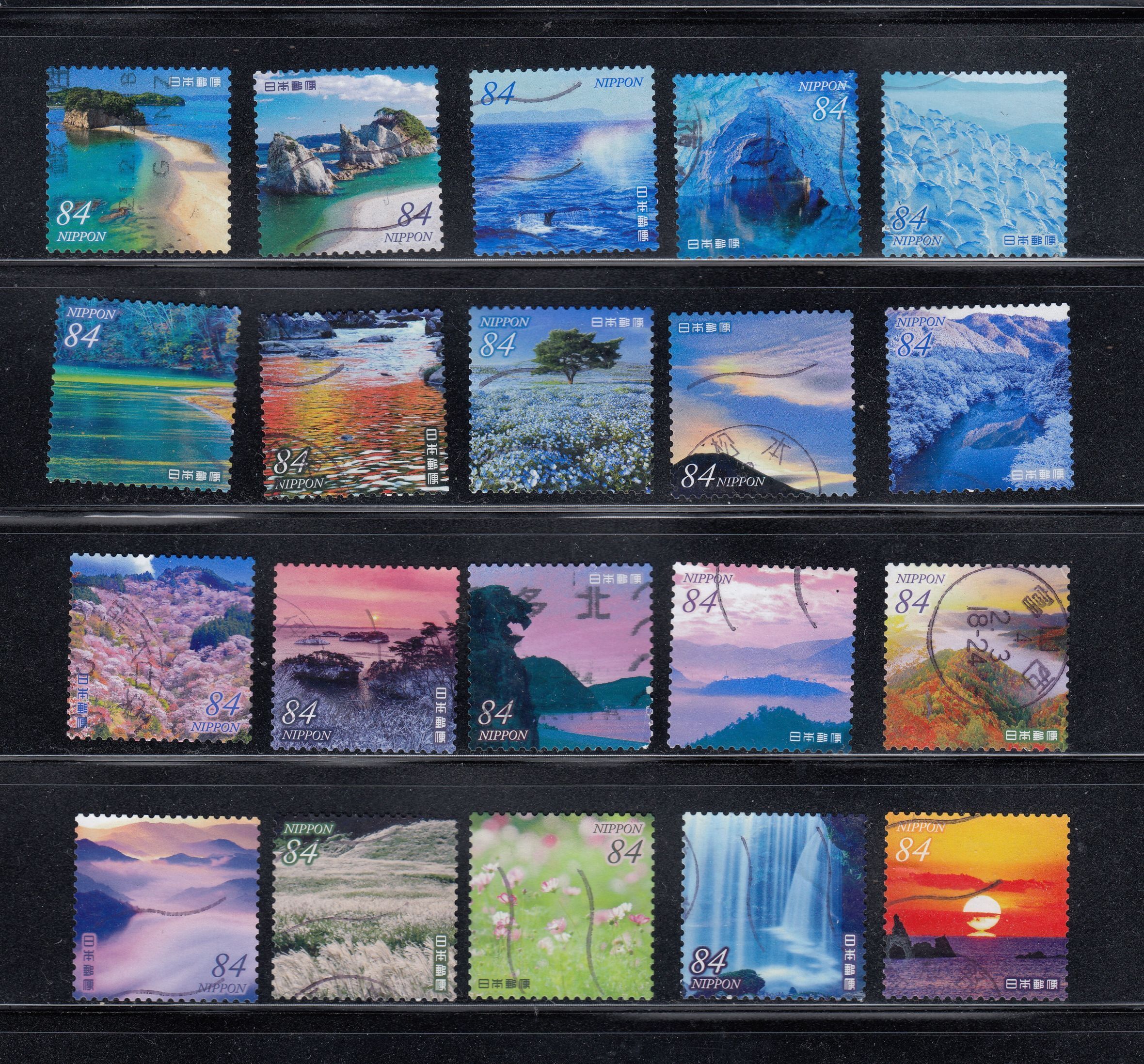 Japan 2020-21 Sc 4468a-j, 4551a-j Natural Senery Series 1 & 2