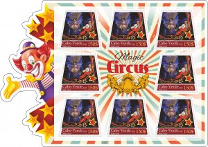 Stamps. Art. Circus 6 sheet perforated 2022 year Cabo Verde NEW