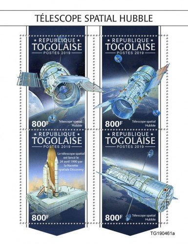 TOGO - 2019 - Hubble Space Telescope - Perf 4v Sheet  - M N H